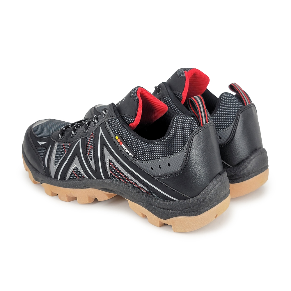 HANG TEN 防潑水透氣運動鞋 男運動鞋 男鞋 戶外鞋 慢跑鞋 吸濕 排汗 輕量 緩震 散熱 減壓 止滑 咖啡 黑, , large