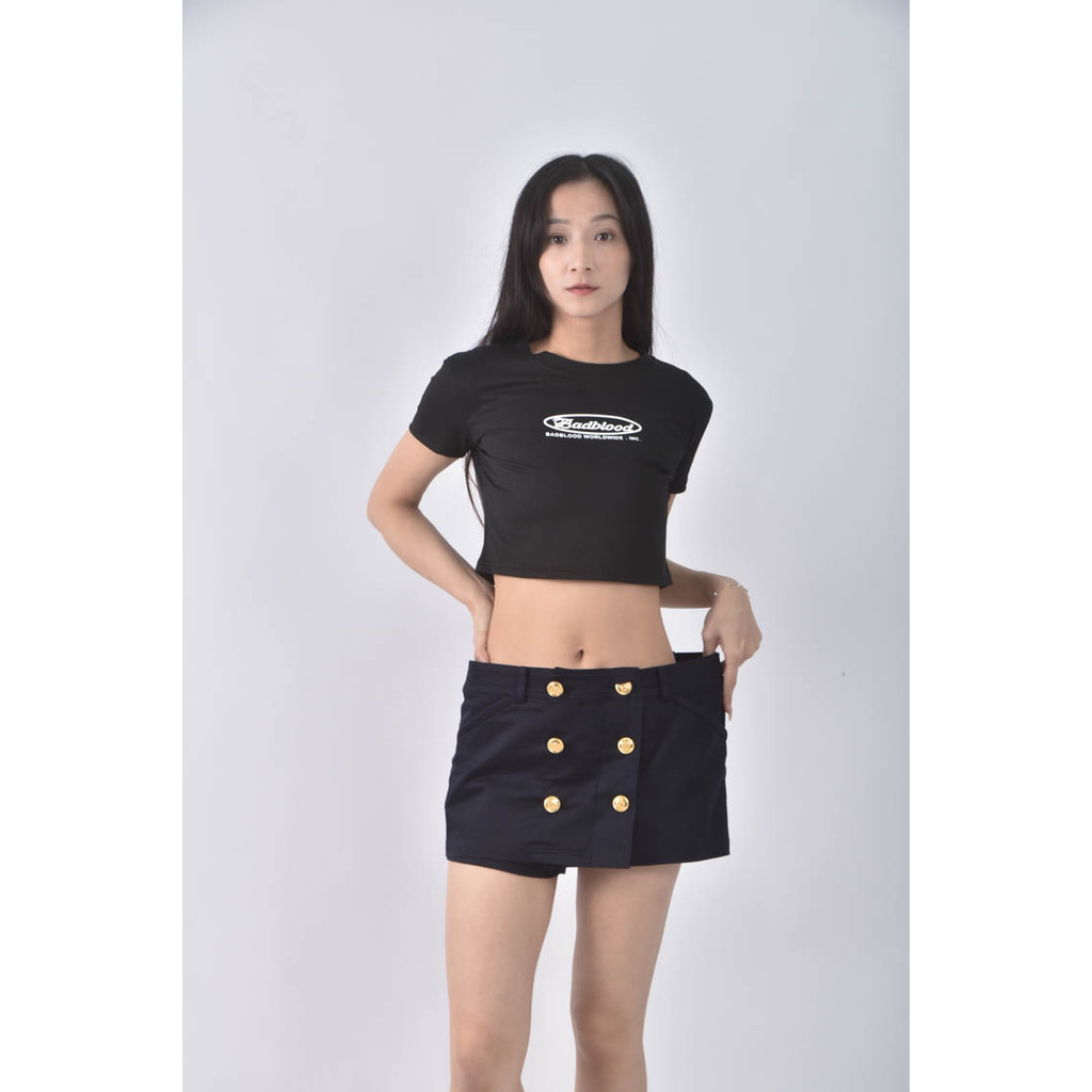 (2XL) knights bridge棉質排扣藍色短褲二手衣