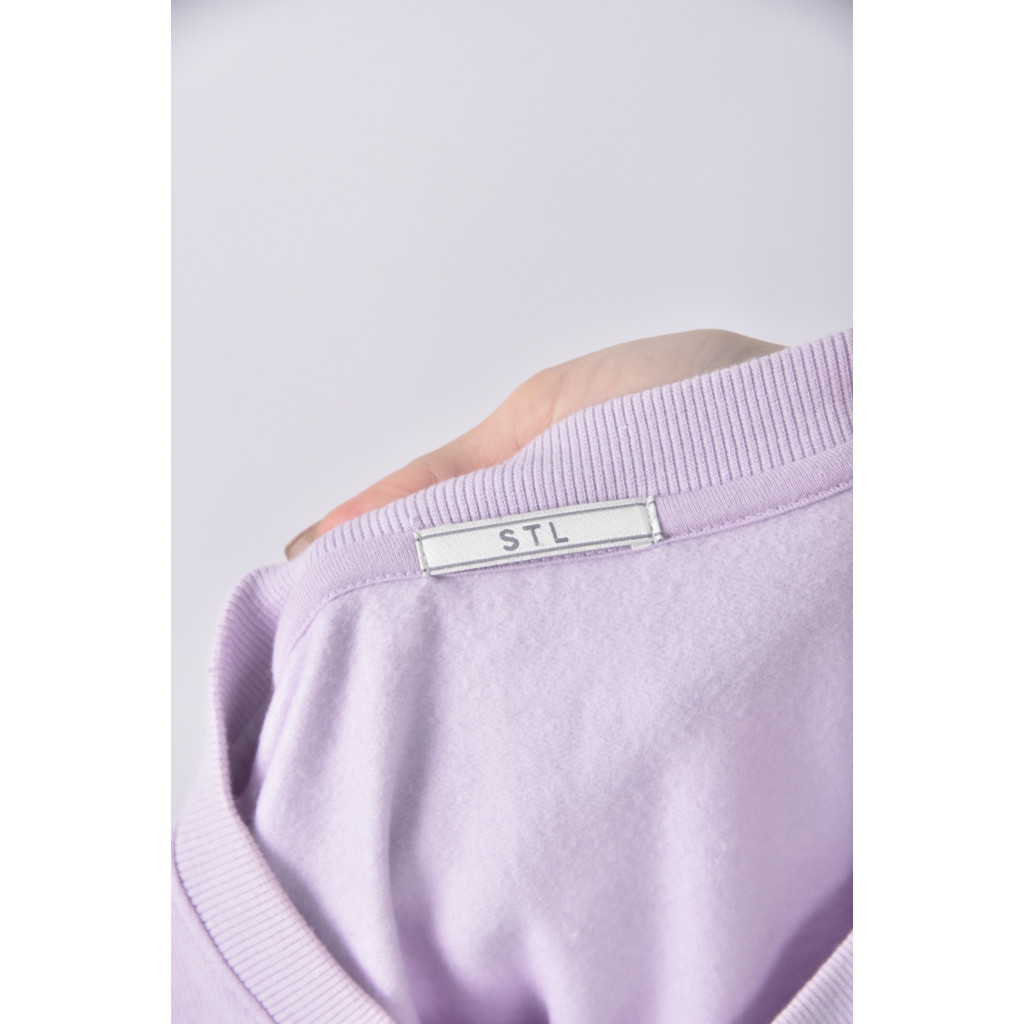 (XL) stl質感圓領紫色長袖上衣二手衣, , large