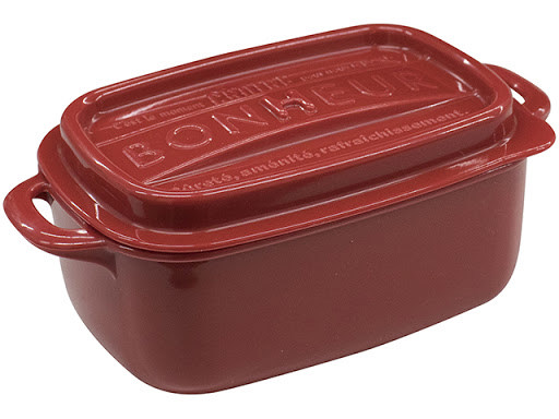 Cast iron pot shape food storage box (square-red), 方形-紅色, large