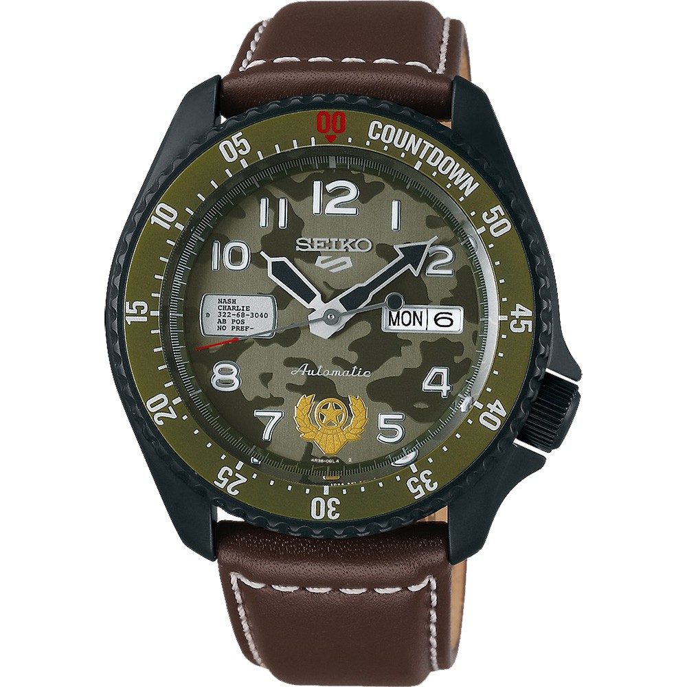 SEIKO 精工 5 Sports x 快打旋風 蓋爾 聯名限量機械錶(SRPF21K1)-42.5mm