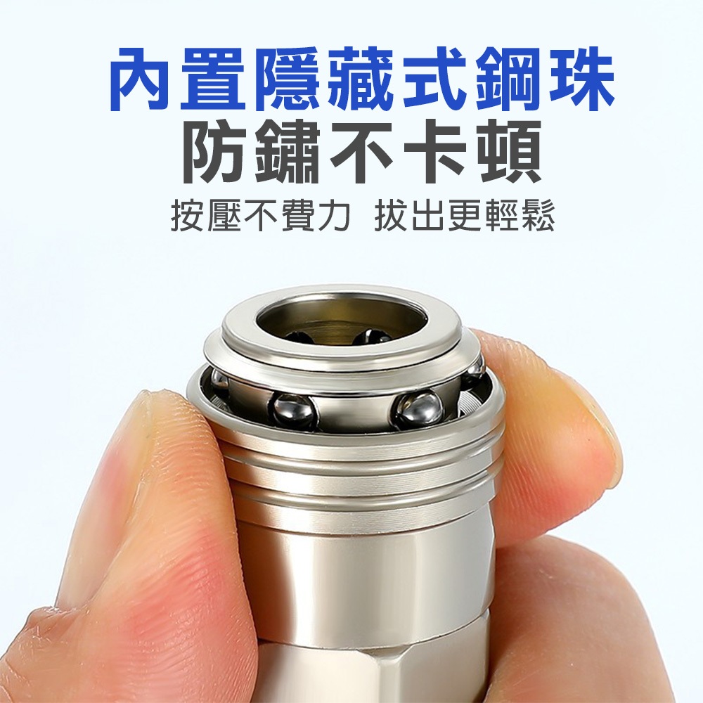 台灣現貨！ 圓三通 圓二通 快速接頭 單手插 塑鋼C式 自鎖接頭 空壓機公母頭 氣管接頭 風管接頭 氣泵接頭, , large