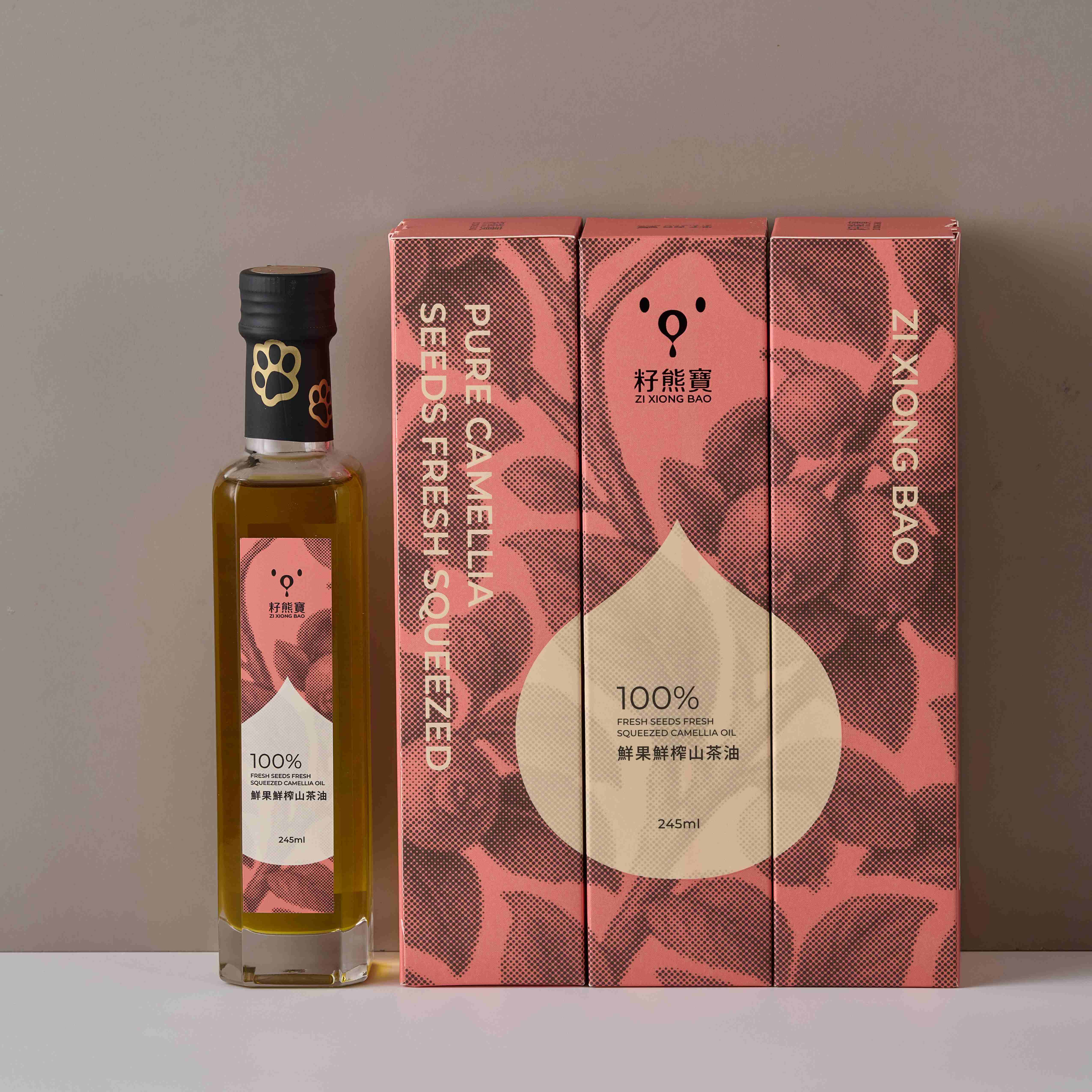 [ZI XIONG BAO CAMELLIA OIL] SUPERIOR EXTRA VIRGIN CAMELLIA OIL 250mlx 3 bottle & FRESH SEEDS FRESH SQUEEZED CAMELLIA OIL 245mlx 3 bottle, , large