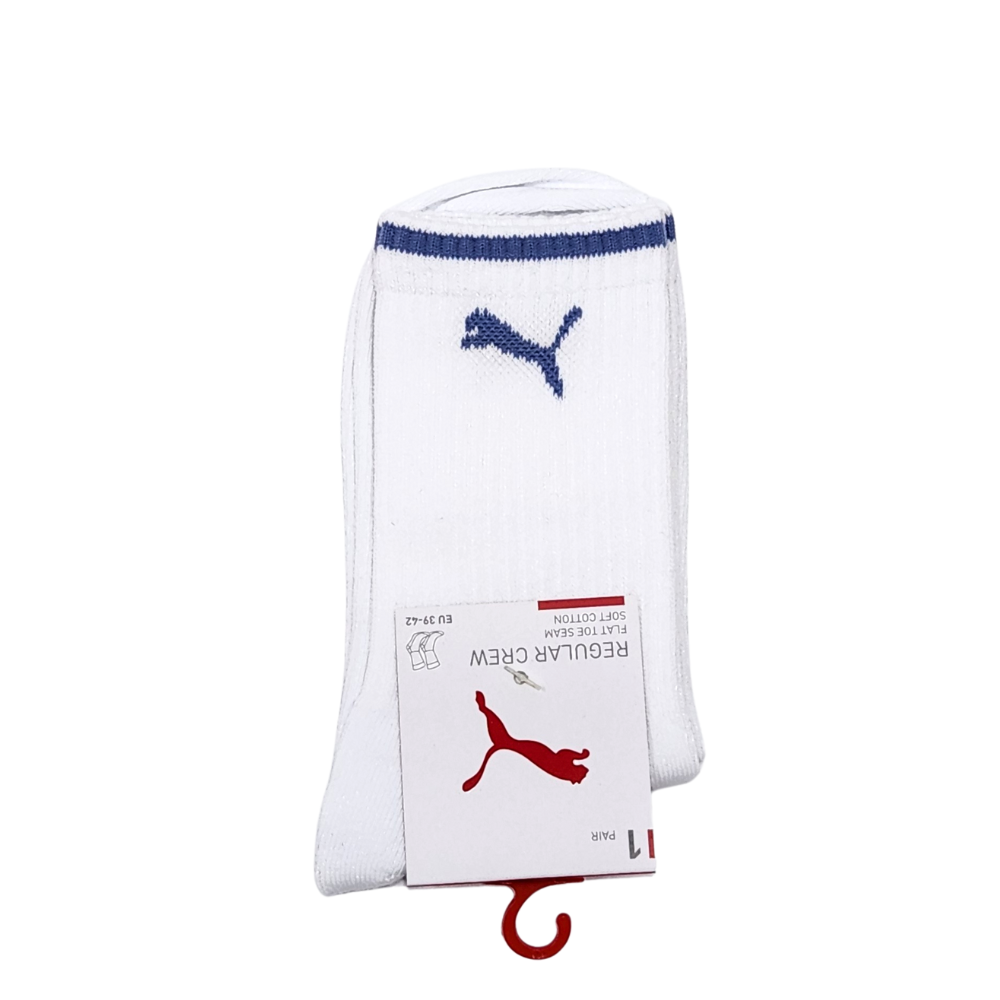 [秉宸] PUMA Fashion素色跳豹半統襪 3入 白藍 BB124807, , large