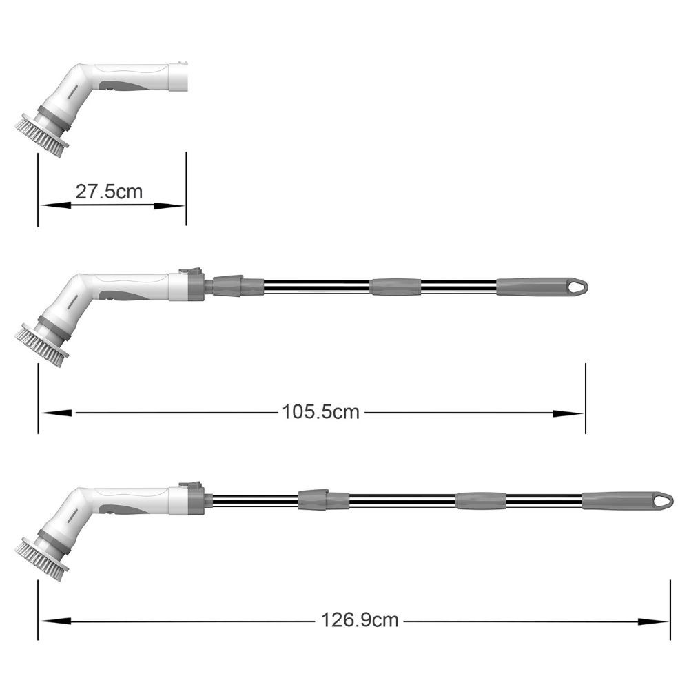 USB充電款多功能電動清潔刷(長短可調), , large