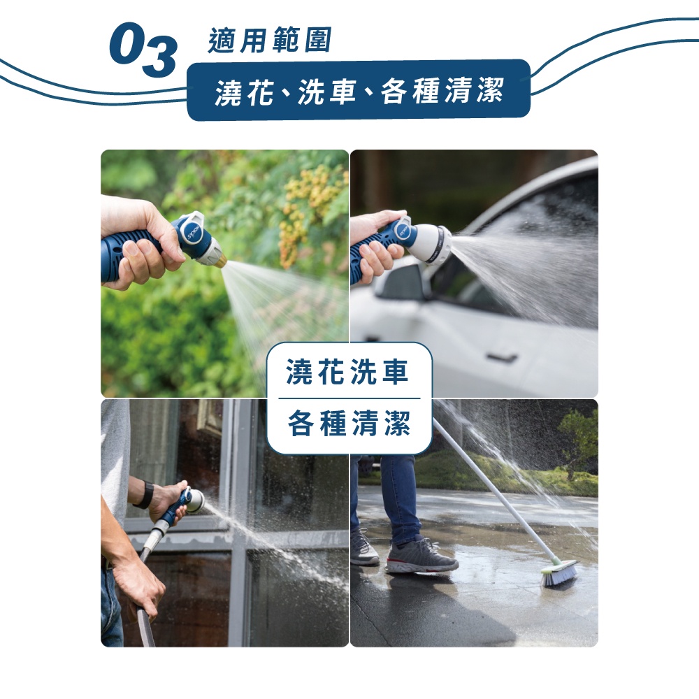 【HOKAS】7.5米專業防凹折強力水管搭配無段水槍組 含鍊條式水龍頭接頭 買整組贈水管收納掛勾, , large