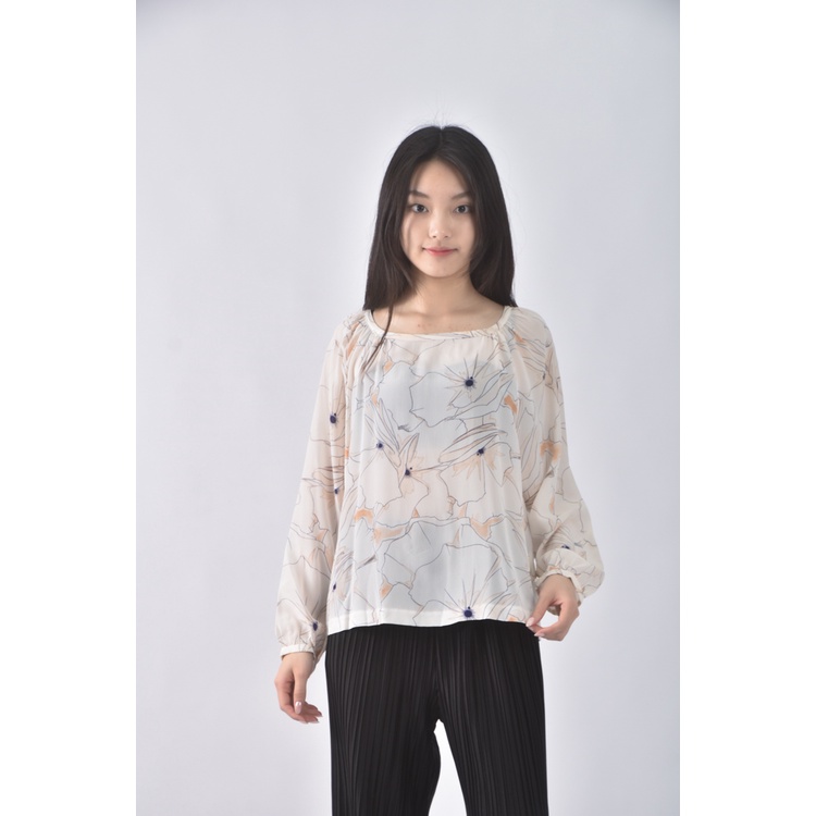 (S) club monaco質感圓領杏色長袖上衣二手衣, , large