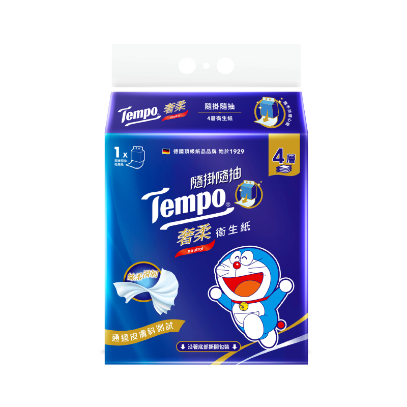 Tempo四層隨掛隨抽奢柔衛生紙180抽, , large