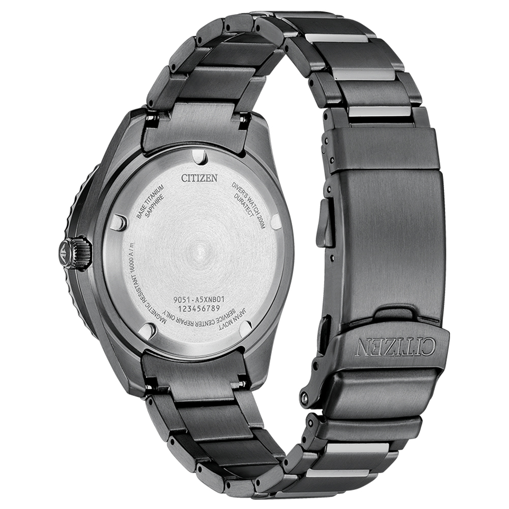 CITIZEN 星辰 限量 1977征服潛水機械錶款-鈦-暗黑款 NB6025-59H, , large