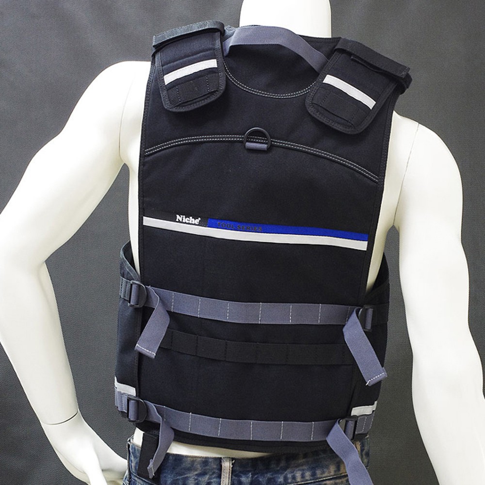 【Niche 樂奇】 戰術工具背心 Molle工作背心 可調整防水反光背心 TL-6201 適用於建築電工水管工維修員＿, , large