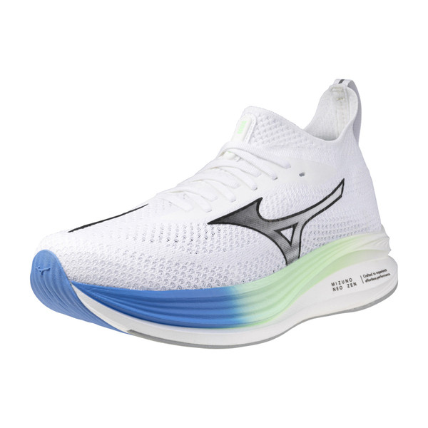 Mizuno Mizuno Neo 男 慢跑鞋 路跑 襪套 緩衝 白灰 [J1GC258601], , large