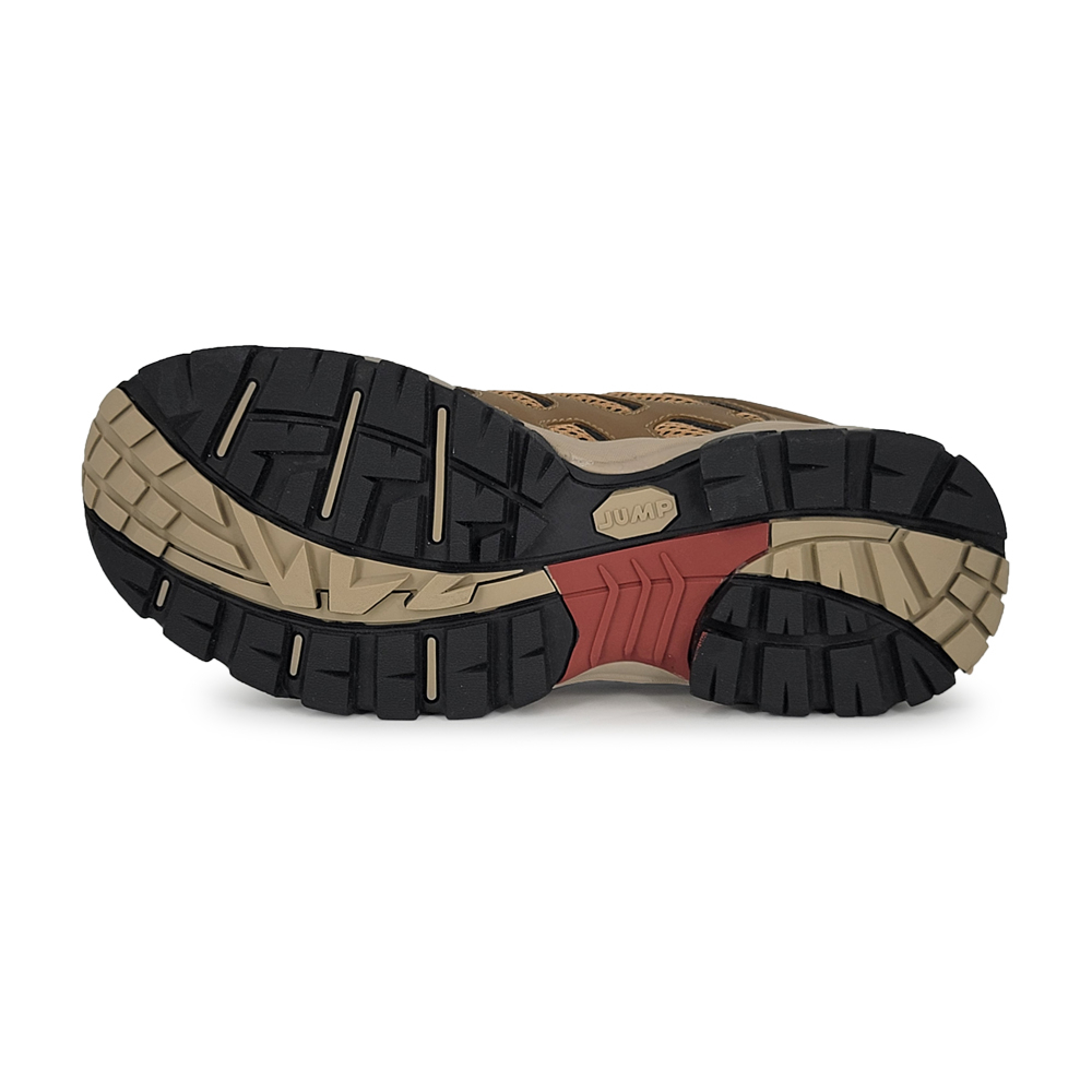 JUMP將門 透氣網布登山男鞋 男運動鞋 越野鞋 MIT台灣製 輕量 柔軟 耐穿 Q彈 釋壓 抗菌 防臭 耐磨 防滑 棕, , large