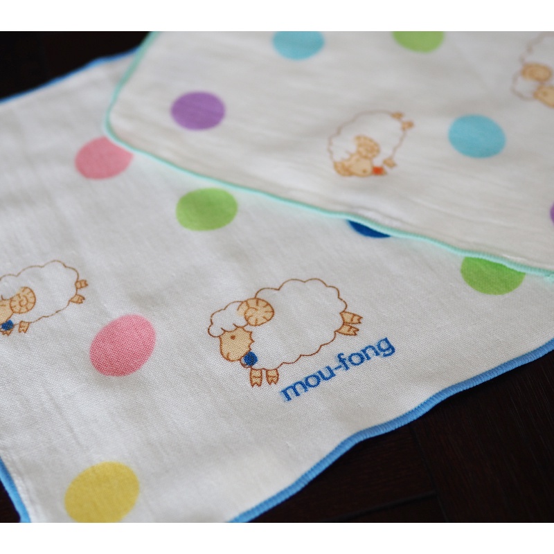 [Kaimei Cotton] 8-pack Randomly Excellent MIT Made in Taiwan Cute Half Cotton Half Gauze Small Square Towel Pure Cotton Soft Comfortable Water Absorbent, , large