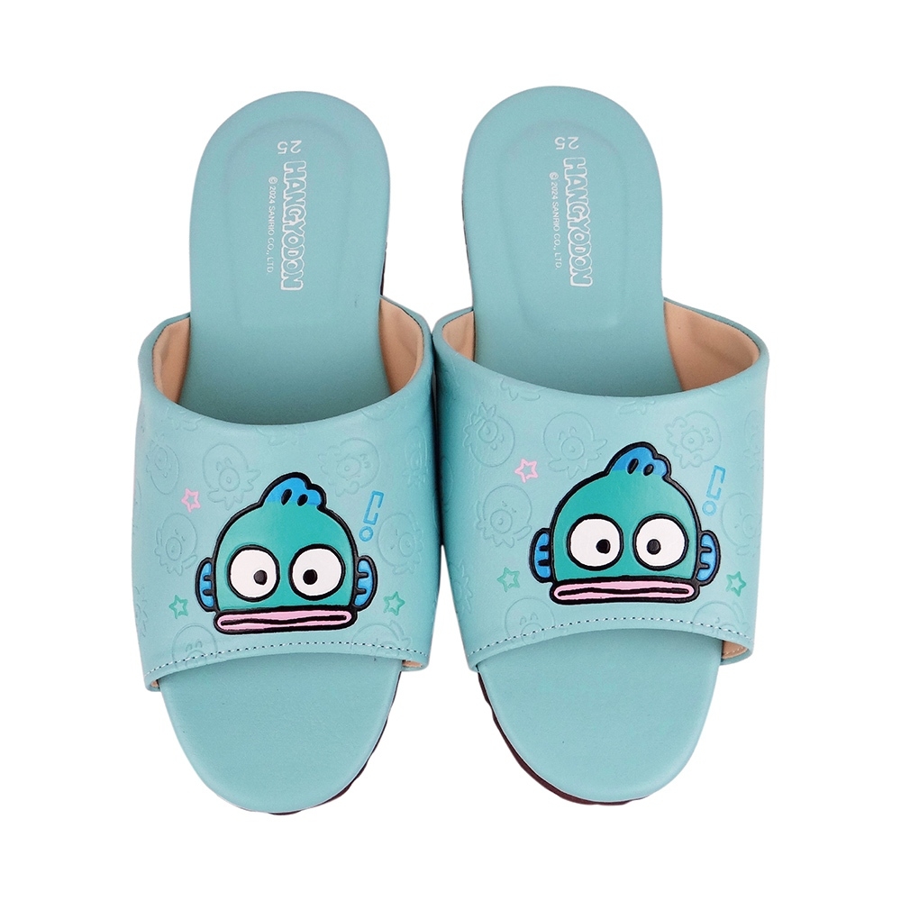 Large size relief leather slippers, , large