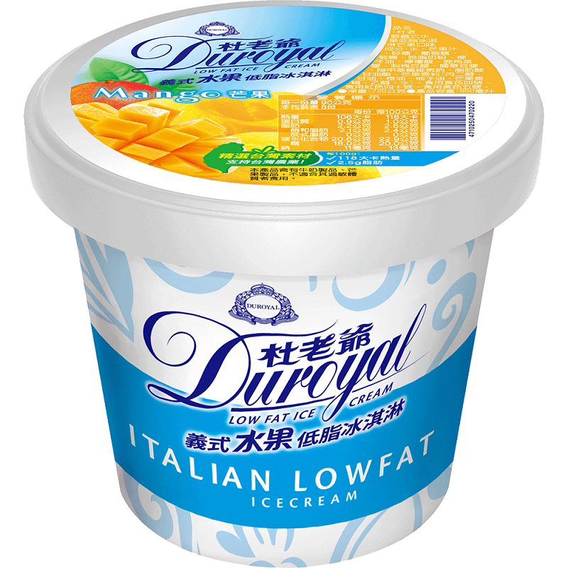 杜老爺 低脂芒果冰淇淋(每桶約720g)