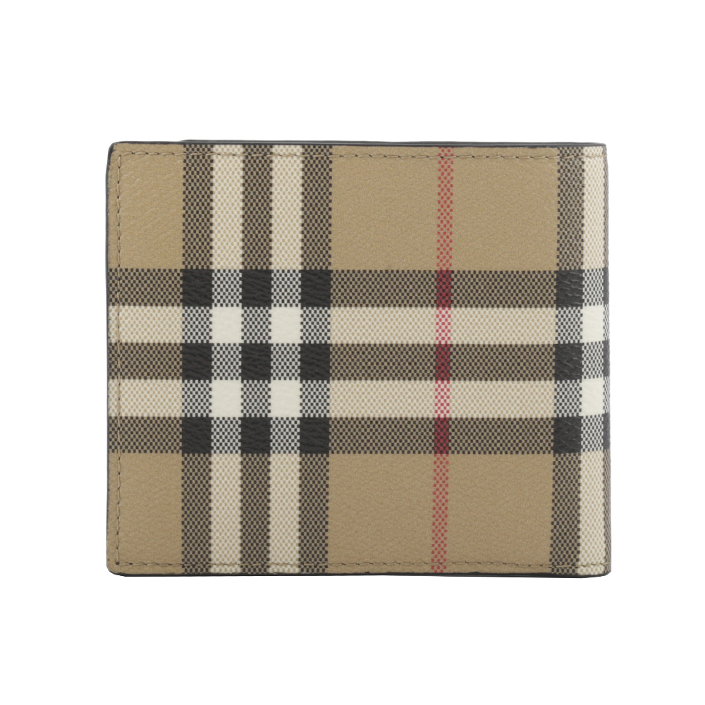 BURBERRY 經典格紋帆布對開零錢袋短夾/米色, , large