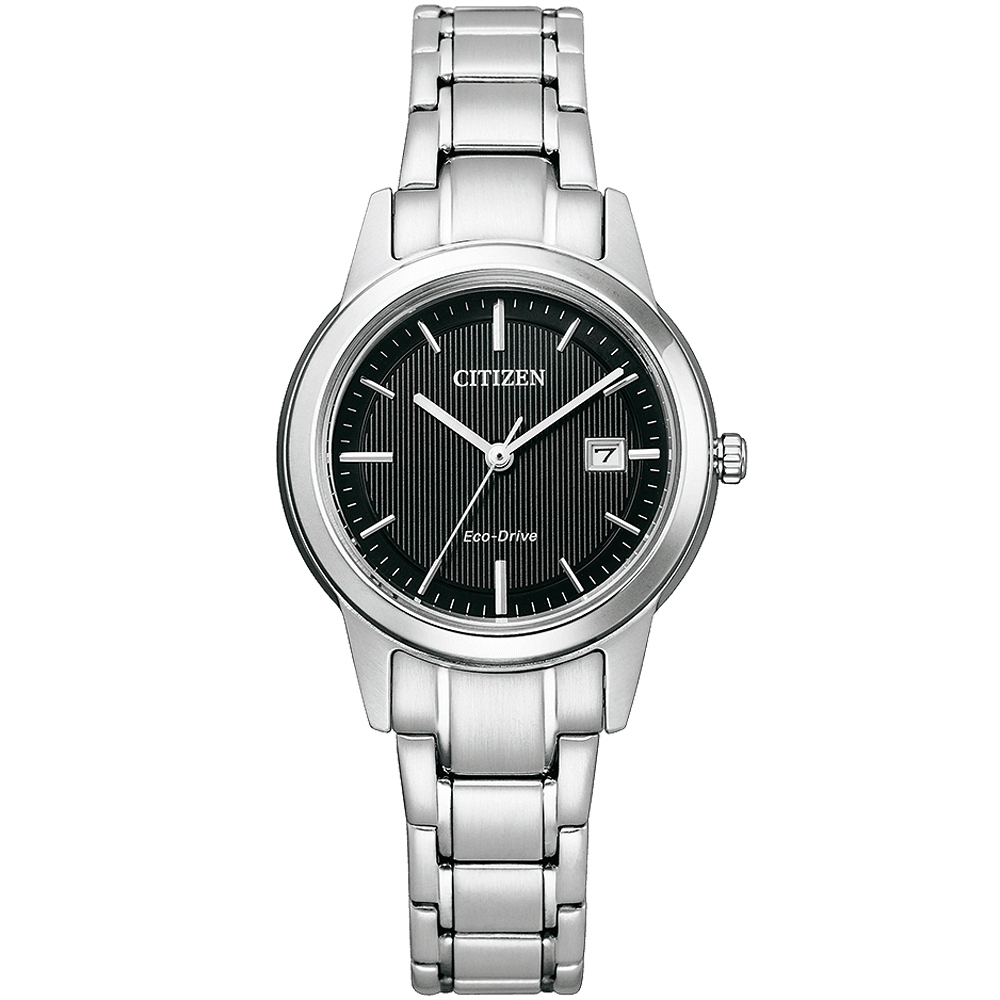 CITIZEN 星辰 光動能簡約大三針女錶-29.4mm FE1081-67E, , large
