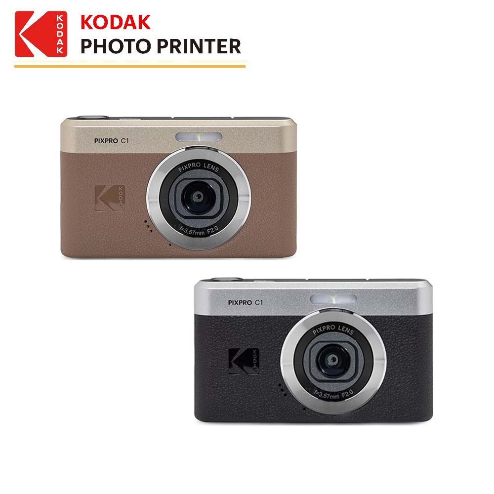 [KODAK] PIXPRO C1 翻轉螢幕數位相機-黑色公司貨, , large