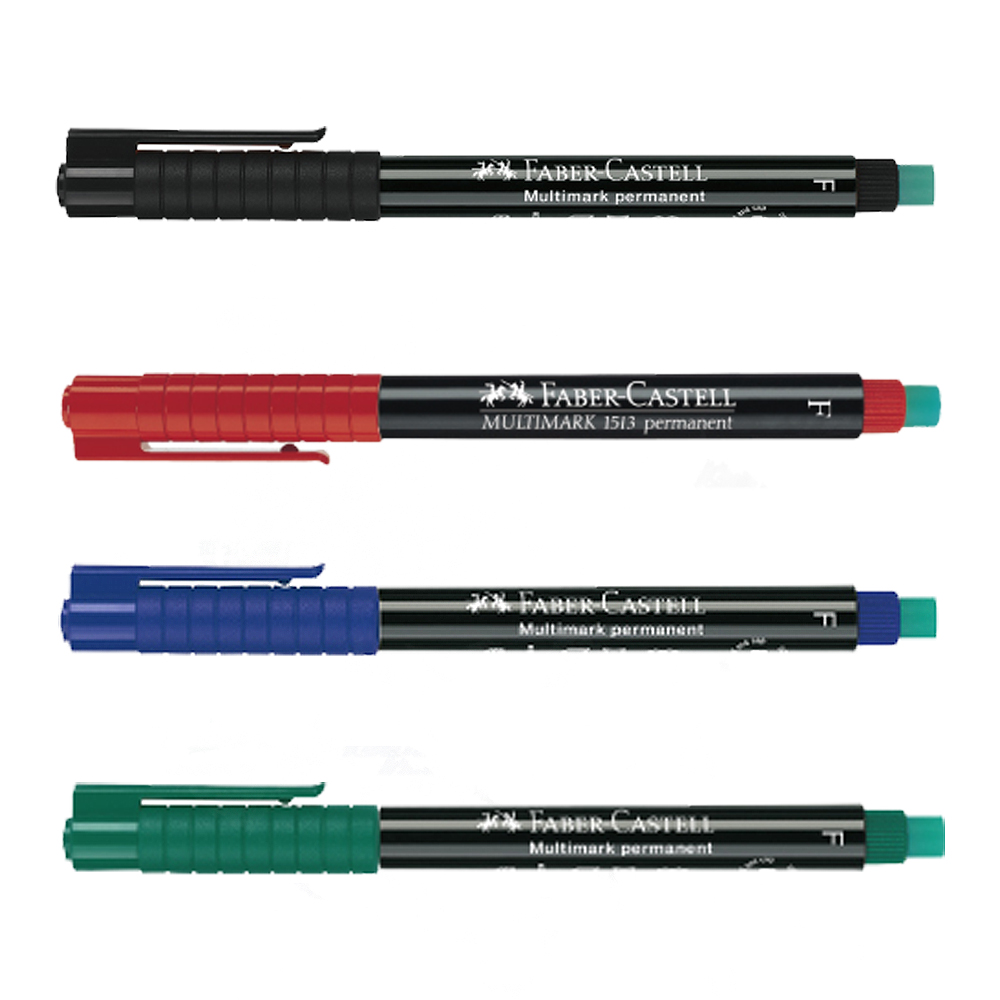 【Faber-Castell】輝柏 全能油性萬用筆 F 黑/藍/紅/綠色10支入/ 盒 151399/151351/151321/151363  -  多款可選
