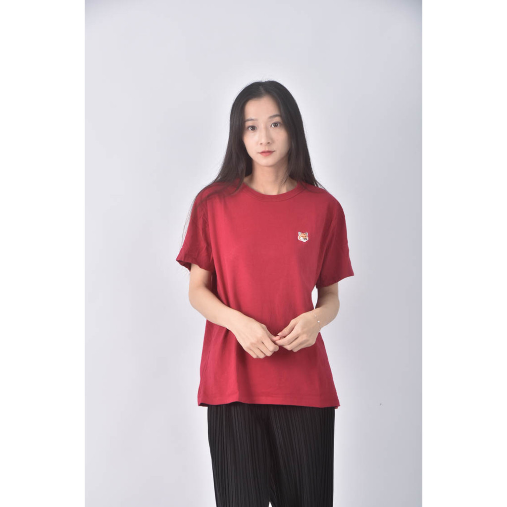 (L) maison kitsune紅色短袖上衣二手衣, , large