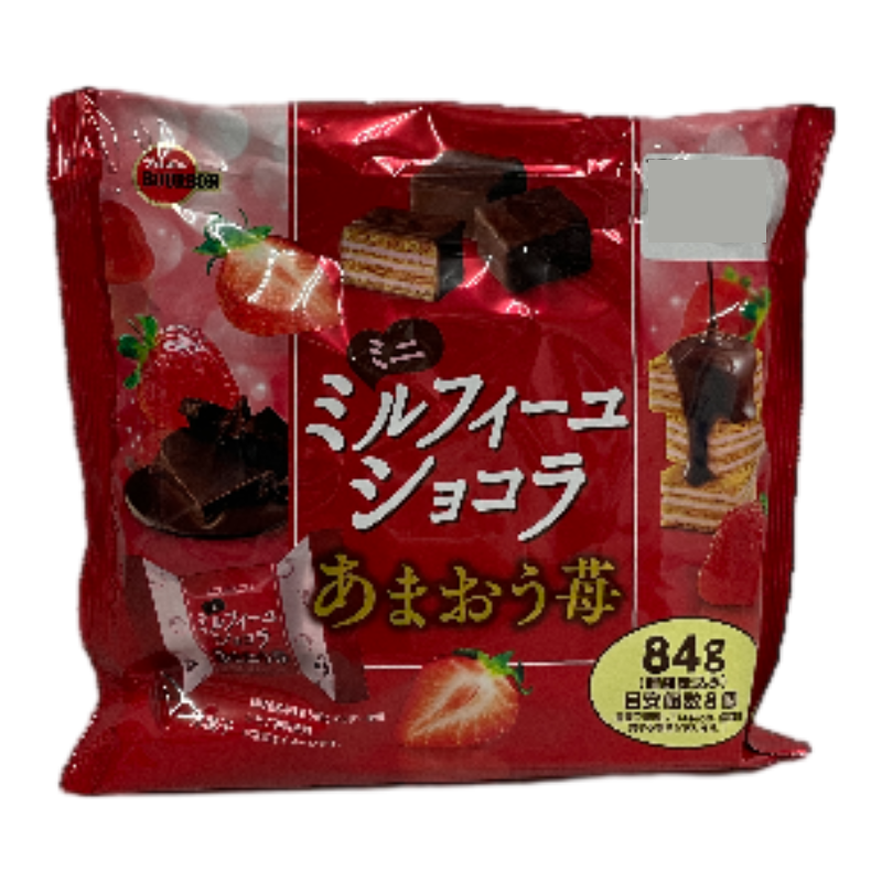 北日本草莓可可味方塊威化餅, , large