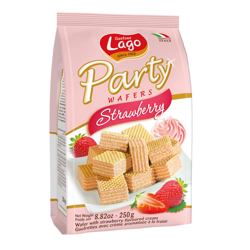 Lago Party Wafers-Strawberry Cream