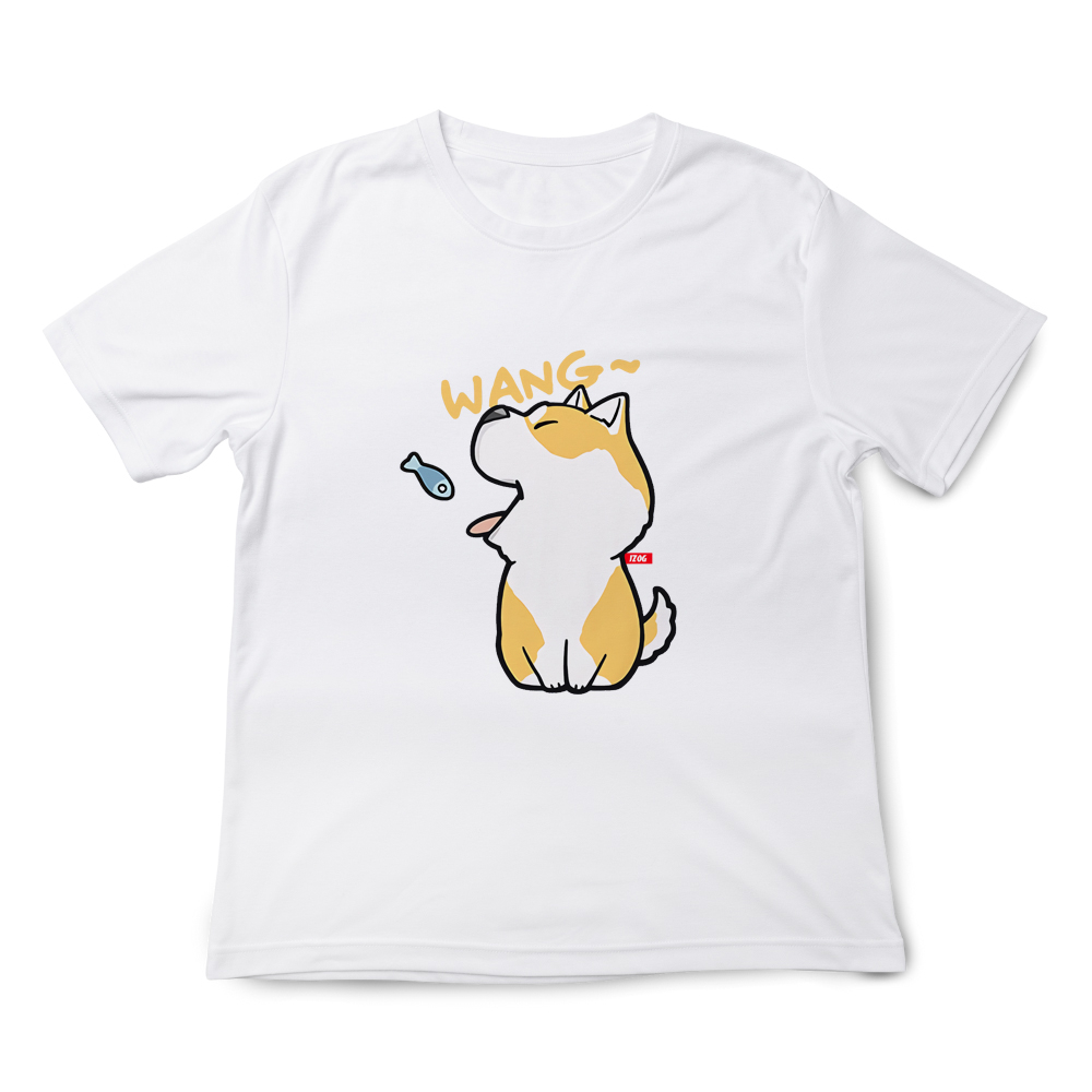JZ TEE Cat & Shiba Inu - Feeding Fish Graphic Tee, , large