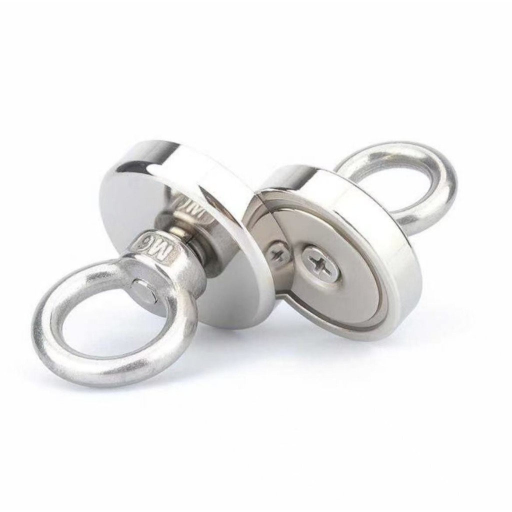 強力磁吸吊環扣 耐重 O型環 吊環磁鐵 釹鐵硼 強磁 吸磁 圓形 強磁掛環 吊環 強力磁鐵 打撈磁鐵 露營用, , large