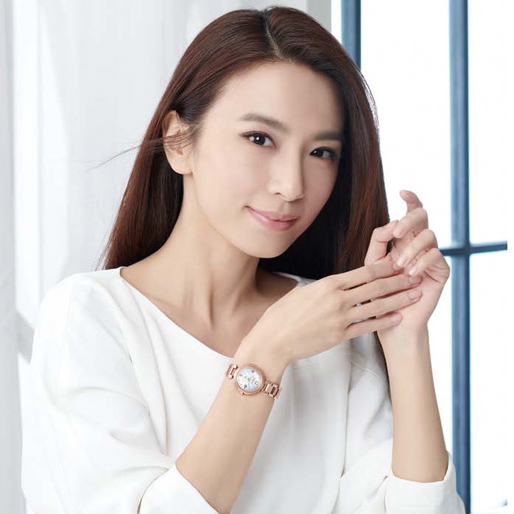CITIZEN 星辰 XC 廣告款鈦金屬光動能電波女錶 ES9468-51A 【Hebe廣告款】, , large