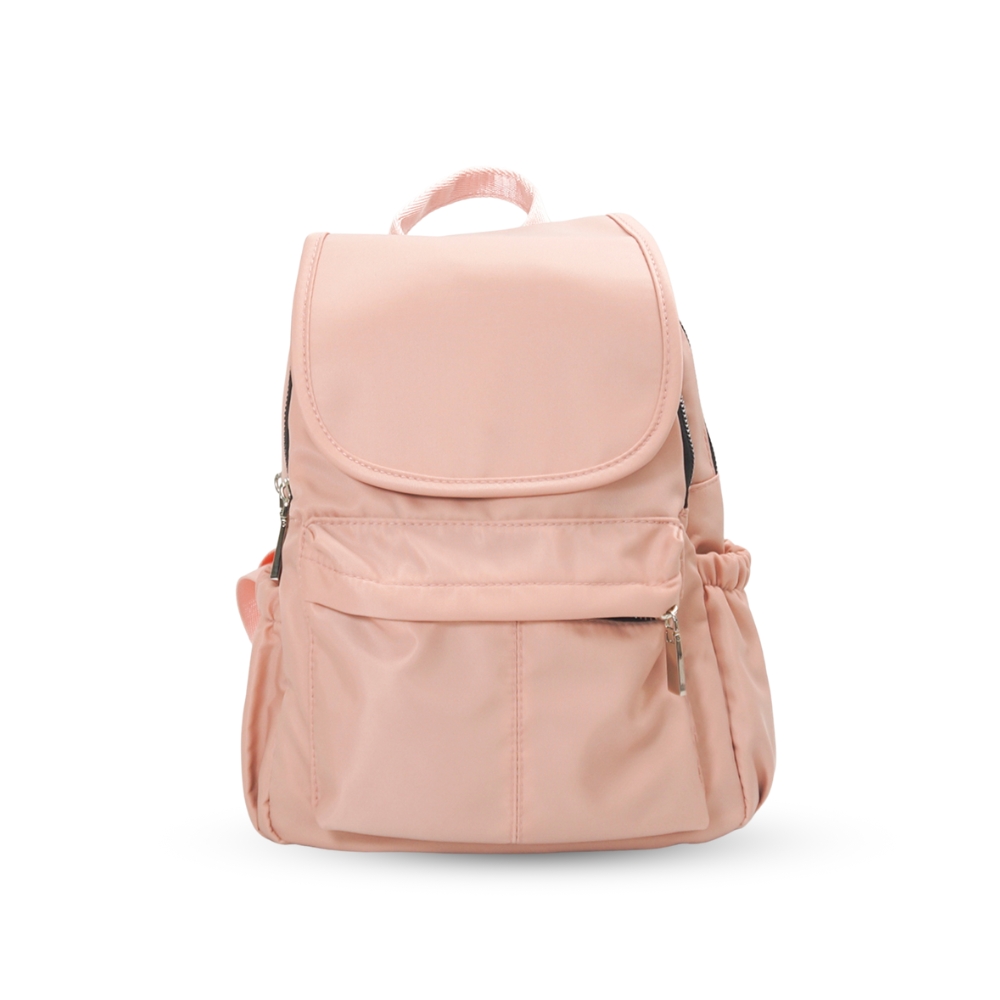 【YUN JOIN】輕巧休閒後背包-粉色 休閒背包 隨身包 通勤背包 畢業禮物 女包 全素面 磁吸, , large