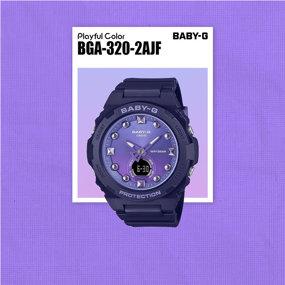 CASIO 卡西歐 BABY-G 冬日漸層女錶 手錶 BGA-320-2A, , large