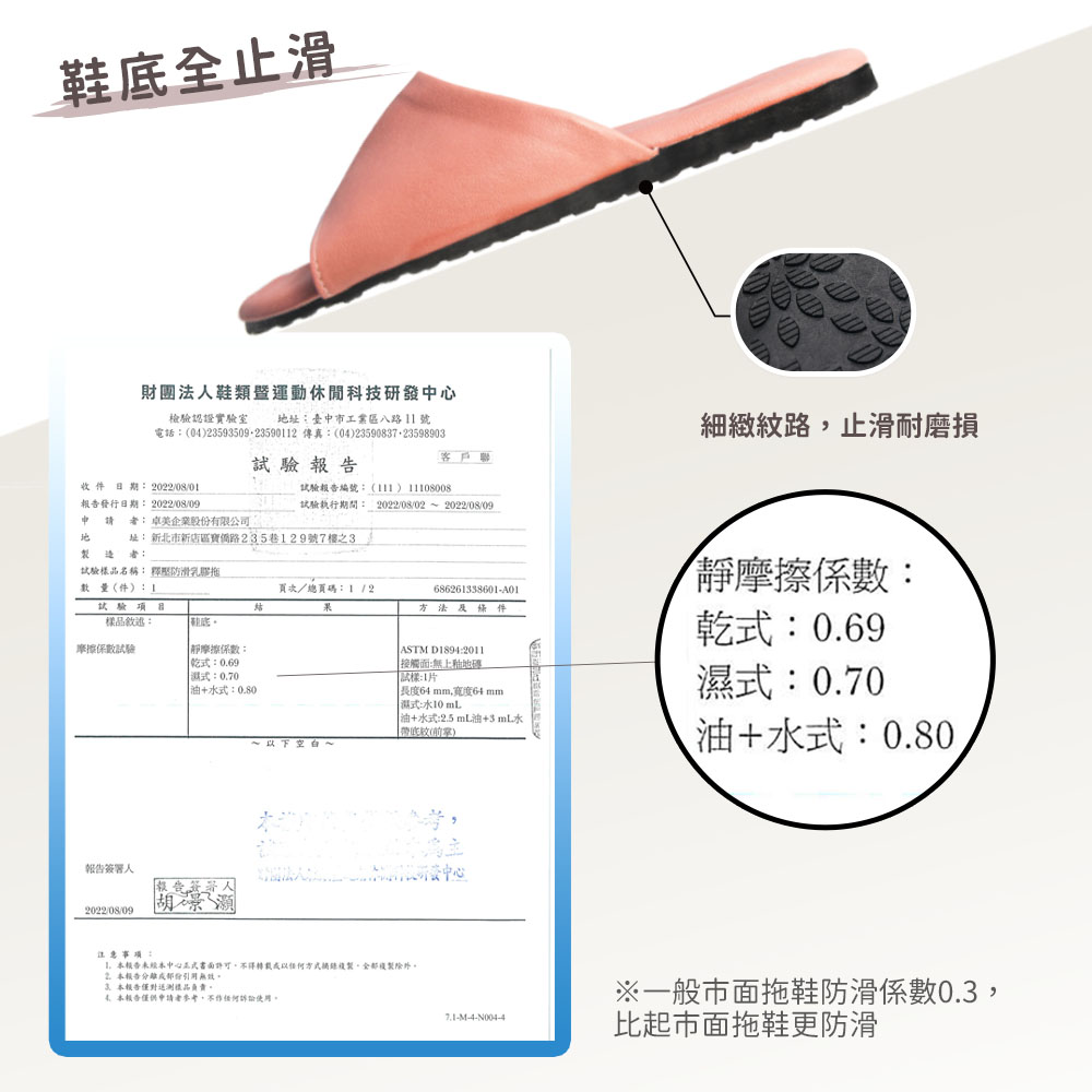 [e鞋院]鞋院釋壓健康機能乳膠拖鞋防滑拖鞋-藍L(27CM), , large