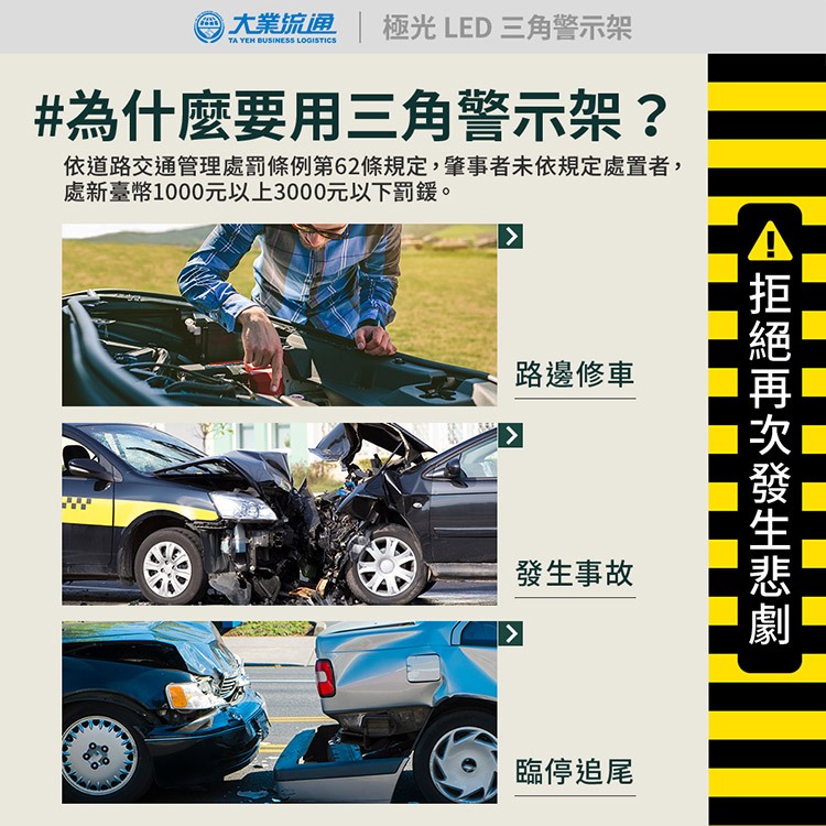 極光LED三角警示架 (故障標誌 警告標示 故障警示牌 三角故障牌), , large