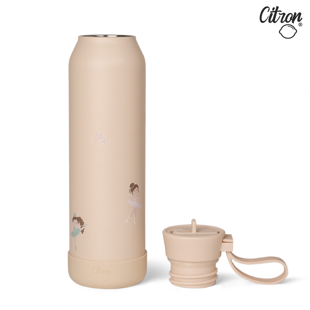 【Citron】矽膠提把三層保溫瓶_500ml_芭蕾女孩, , large