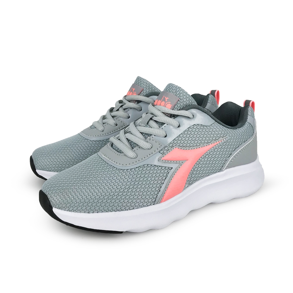 DIADORA迪亞多那 時尚運動女鞋 女運動鞋 慢跑鞋 吸震 回彈 厚底 輕量 透氣 減壓 彈力 棉鞋墊 止滑 黑 灰, , large