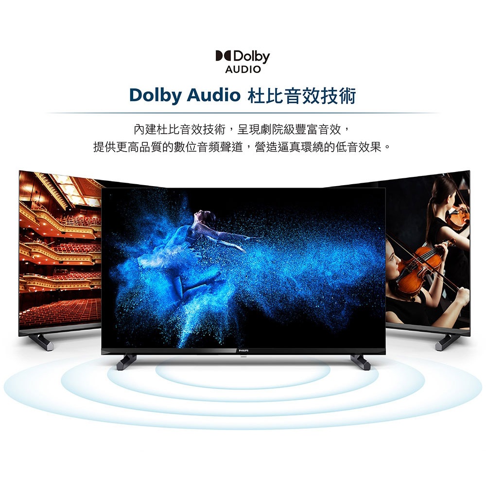 PHILIPS 飛利浦 43吋液晶顯示器 電視 無視訊盒 無安裝43PFH5678, , large