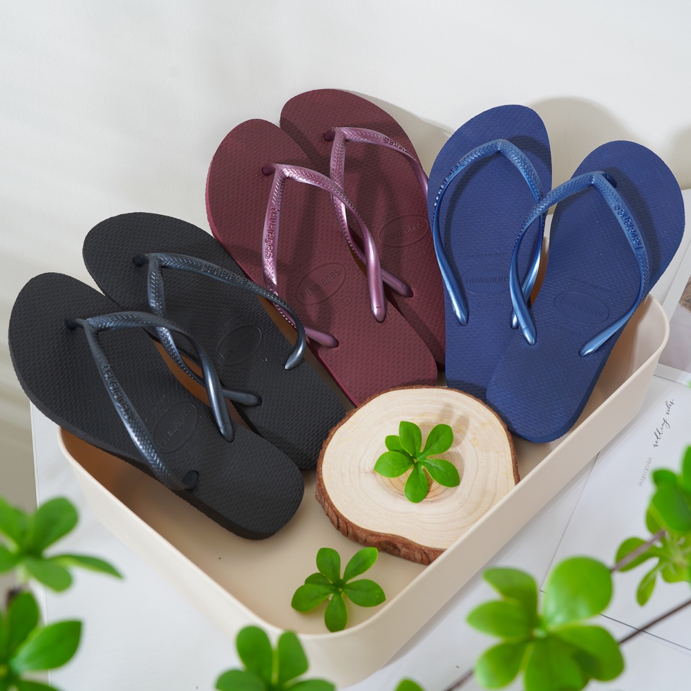 限時特價 [巴拉娜巴西人字拖專賣店]中壢實體店面 Havaianas哈瓦仕 夾腳拖/人字拖鞋 SLIM沙灘 海灘 海邊基本款 女款, , large