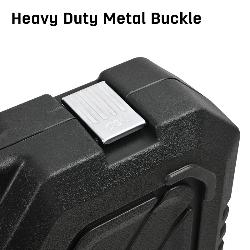 【得力工具 deli tools】43件 二分套筒組 扳手工具組  #SLIVER, , large