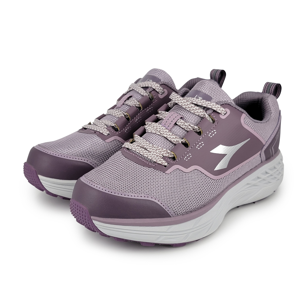 DIADORA迪亞多那 輕量戶外越野鞋 女運動鞋 女鞋 登山鞋 透氣 反光 吸震 回彈 厚底 散熱 排濕 防滑 灰紫 紫, , large