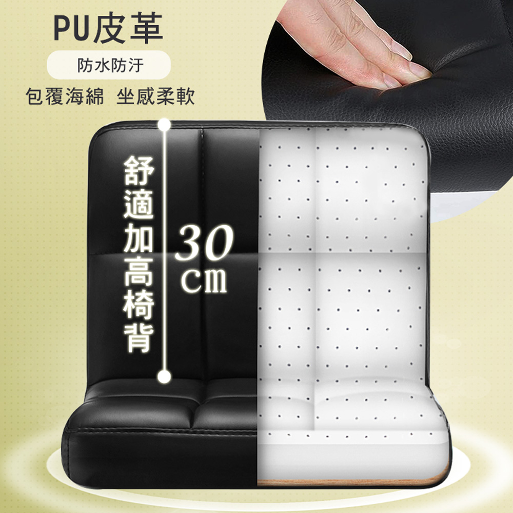 Designer Checkered Armrest Leather Chair - 360 Degree Rotating Disc Fixed, 咖啡皮, large