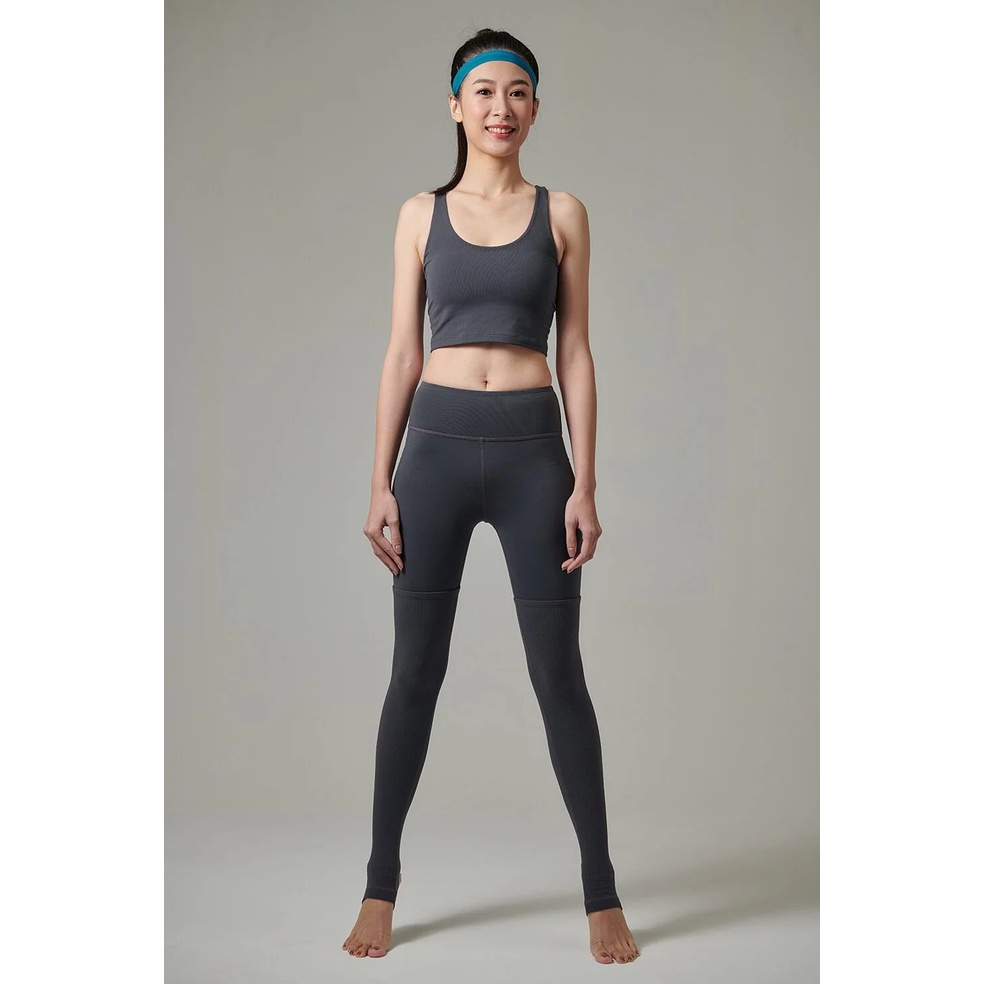 YOGA FLOW Brook Tank - 雙材質拼接上衣 - 沉穩灰 Dark Grey, , large