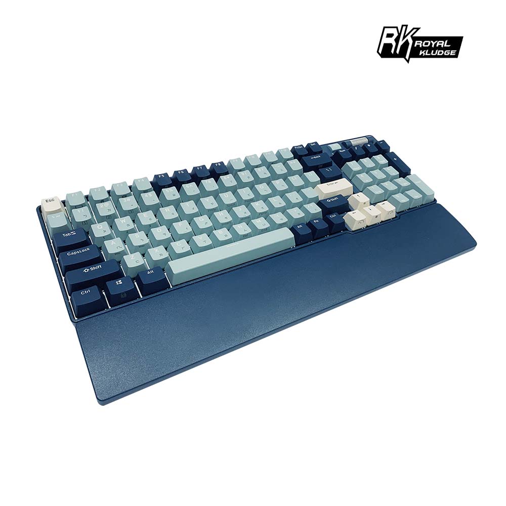 [樂維科技]RK 96｜90% 藍牙三模無線機械鍵盤 K黃軸 RGB 森林藍｜中文, , large