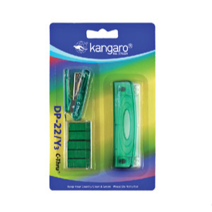 Kangaro袋鼠  迷你釘書機附針+打孔機  DP-22/Y3(多色)白, , large