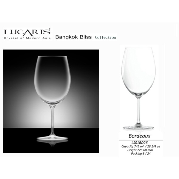 LUCARIS 無鉛水晶紅酒杯 745cc 6入組 曼谷系列 波爾多 紅酒杯 金益合玻璃器皿, , large