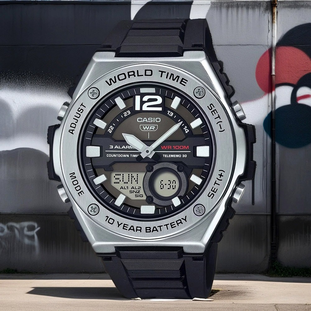 CASIO 卡西歐 10年電力運動手錶 學生錶 MWQ-100-1A, , large
