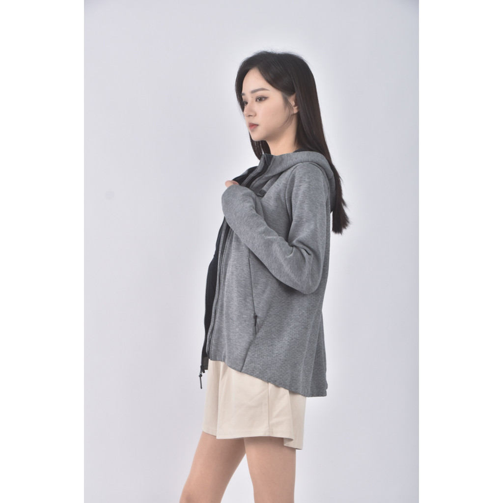 (S) nike質感棉質連帽灰色外套二手衣, , large