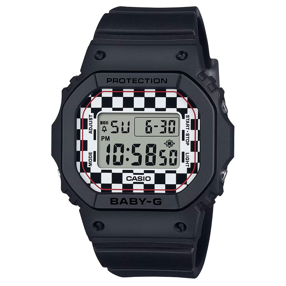 CASIO 卡西歐 BABY-G 格子旗方形女錶 電子錶 BGD-565GS-1, , large