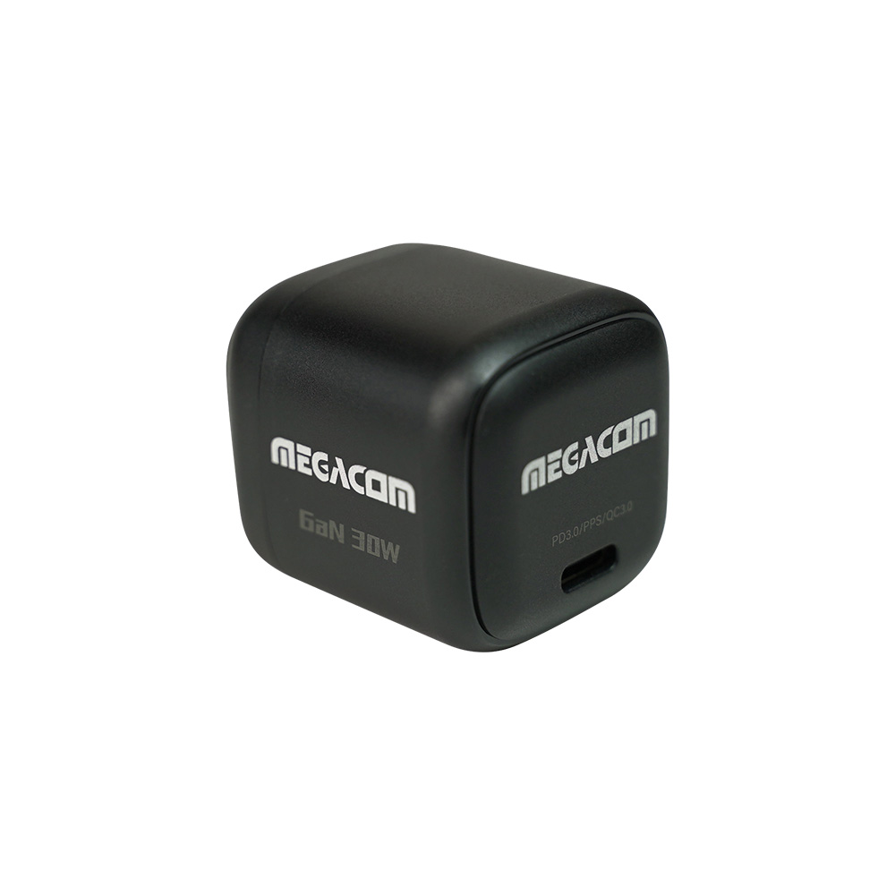 【MEGACOM】ME-1012 30w GaN 快充充電座 煤玉黑/無暇白, , large