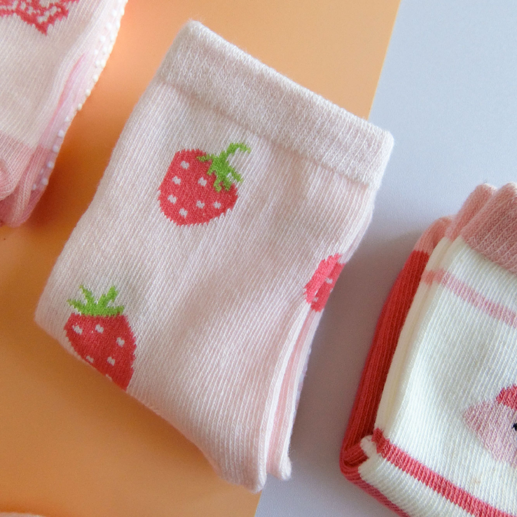 [Kaimei Cotton Industry] 10 pairs set, random and excellent, MIT made in Taiwan, pure cotton anti-slip children's socks, sweetheart baby style, 9-13cm, , large