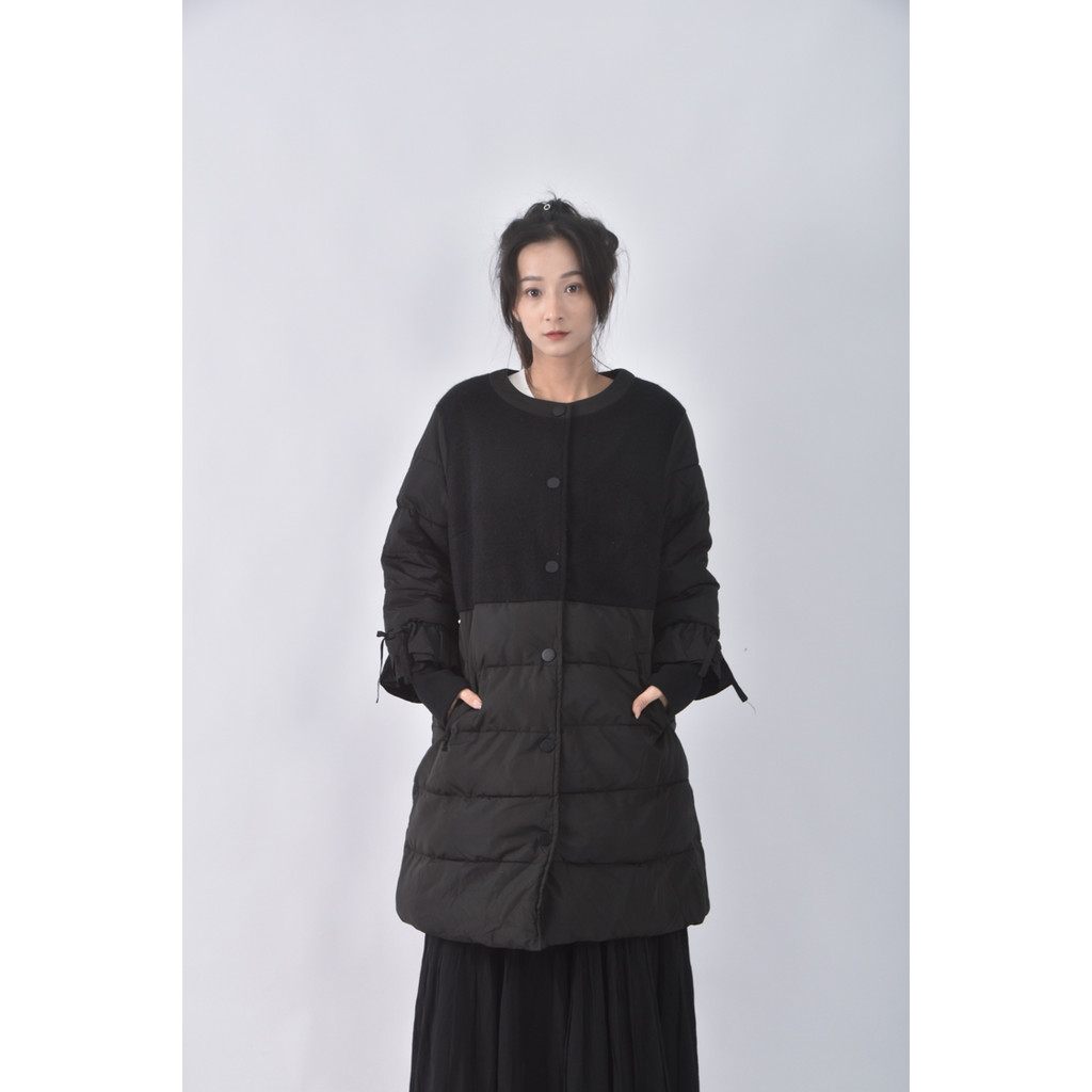 (XL) crecetelle拼接黑色外套二手衣, , large